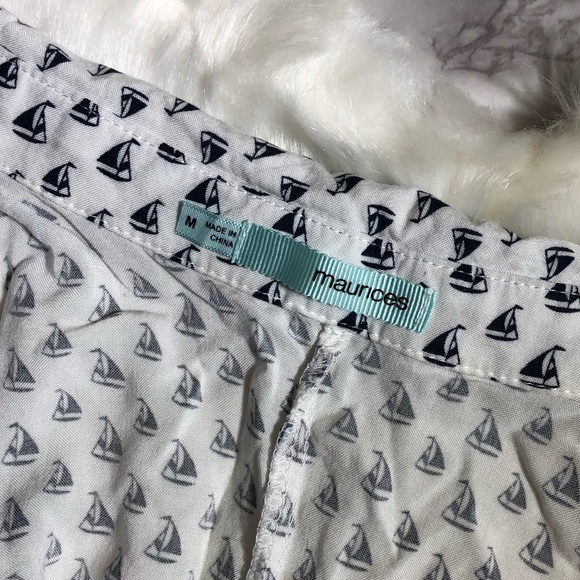 Blue and White Sailboat Button Down Tank - Picture 2 of 4